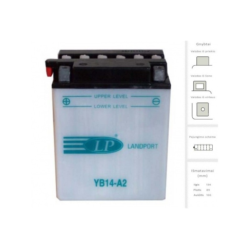 Akumuliatorius 14 Ah 170A EN 12V 