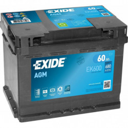 Exide AGM EK600 12V 60Ah 680A 242x175x190 EK600