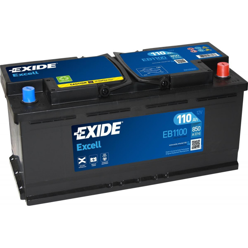 Exide Excell EB1100 12V 110Ah 800A 394x175x190 EB1100