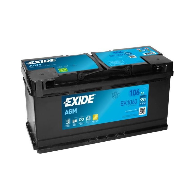 Exide AGM EK1060 12V 106Ah 950A 392x175x190 EK1060